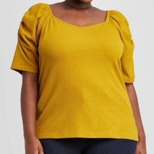 Women's Plus Size Elbow Sleeve Blouse Ava&Viv
